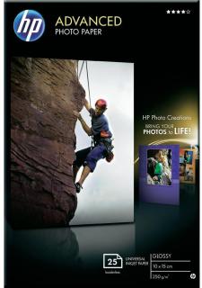 HP Postcard Advanced Glossy Inkjet Photo Paper - 25 Sheets Photo
