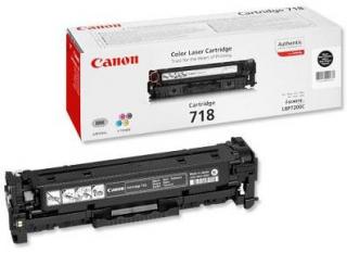 Canon 718BK Laser Toner Cartridge - Black Photo