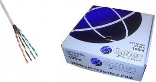 Cattex Cat5e CCA 100m Cable - Grey - Box Photo