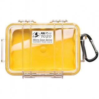 Pelican 1020 Case with rubber liner - Yellow clear Photo