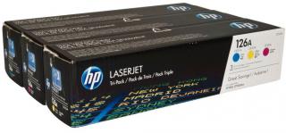 HP 126A 3-pack Cyan/Magenta/Yellow LaserJet Toner Cartridges (CF341A) Photo