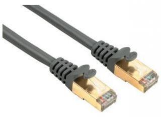 Hama CAT5e 3m Moulded Gold Plated STP Patch Cable - Grey Photo