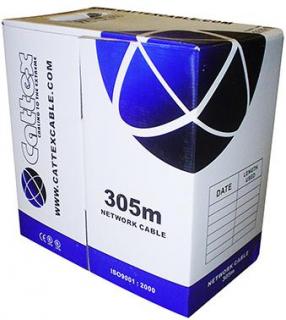 Cattex CAT6e 305m Solid UTP Cable - Grey - Box Photo