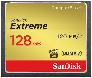 Sandisk Extreme 128GB CompactFlash 800x Memory Card Photo