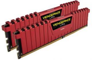 Corsair Vengeance LPX 2 x 4GB 2666MHz DDR4 Desktop Memory Kit - Red (CMK8GX4M2A2666C16R) Photo