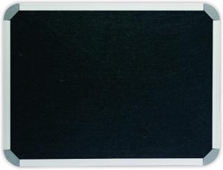 Parrot 600 x 450mm Aluminium Frame Felt Info Board - Black Photo