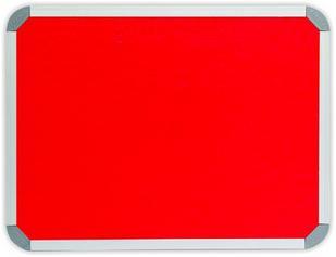 Parrot 900 x 900mm  Aluminium Frame Felt Info Board - Red Photo