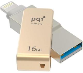 PQI i-Connect Mini 16GB OTG Flash Drive - Gold Photo