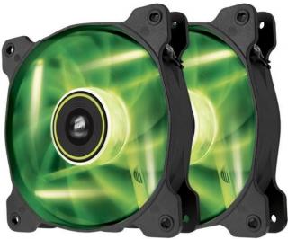 Corsair Air Series SP140 Green LED Chassis Fan - Twin Pack Photo