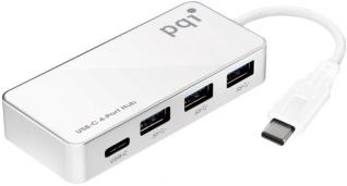 PQI Connect 314 4-Port USB-Type C Hub - White Photo