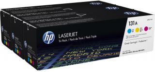 HP 131A 3-pack Cyan/Magenta/Yellow LaserJet Toner Cartridges (U0SL1AM) Photo
