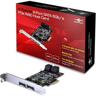 Vantec 4 Channel 6-Port SATA 6Gb/s PCIe RAID Host Card Photo