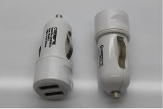 Cyberdyne 2-Port 2100 mAh USB Car Charger - White (KCLA2PT34V2) Photo