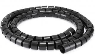 Unbranded 19mm Spiral Cable Organizer - 1m (Black) Photo