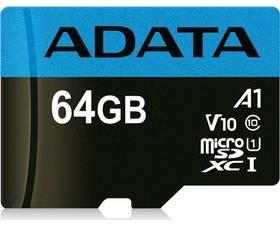 Adata Premier 64GB microSDXC Class 10 Memory Card With SD Adapter Photo