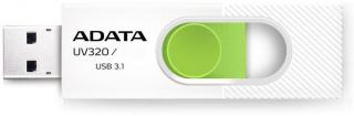 Adata UV320 32GB USB 3.1 Flash Drive - White & Green Photo