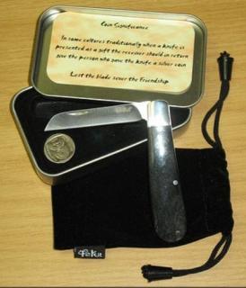 Tekut RV1480 Bone Handle Biltong Knife In Window Box - Black Photo