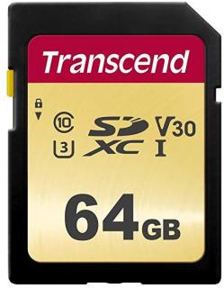 Transcend 64GB 500S SDXC Class 10 UHS-I U1 Memory Card Photo