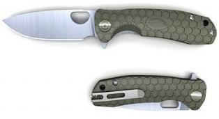 UltraTec HB1023 Honey Badger Medium Flipper Knife - Green Photo