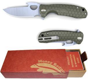 UltraTec HB1053 Honey Badger Large Opener Knife - Green Photo