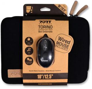 Port Designs Torino 13.3'' Sleeve - Black + Mouse Photo