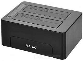 Maiwo K3082C USB C 3.1 To SATA Dual Bay External Hard Drive Docking Station - Black Photo