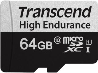 Transcend 350V High Endurance 64GB MicroSDXC U1 Memory Card Photo