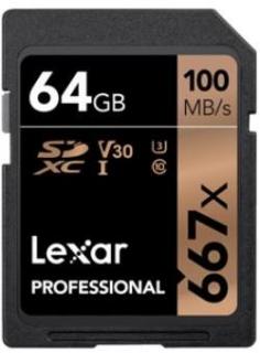 Lexar Professional 667x 64GB SDXC UHS-I U3 V30 card Photo