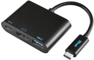 Trust USB-C 3 In 1 Multiport Adapter - Black Photo