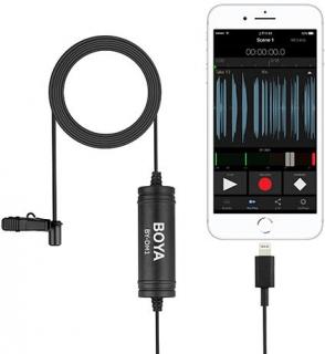 Boya BY-DM1 Lightning Omni-directional Lavalier Microphone for iOS Devices Photo