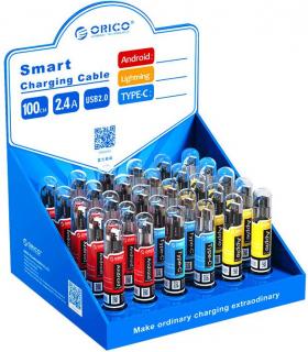 Orico Smart 1m Charge & Sync Cable Box | 10 x MicroUSB|10 x Lightning/8Pin | 10 x Type-C Photo