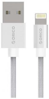 Orico Nylon  Braided Apple USB 2.0 to Lightning 1m Charge & Sync Cable - Silver Photo