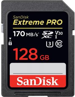Sandisk Extreme Pro 128GB SDXC UHS-I U3 Memory Card Photo