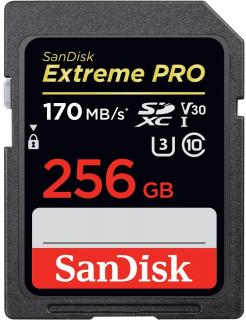 Sandisk Extreme Pro 256GB SDXC UHS-I U3 Memory Card Photo