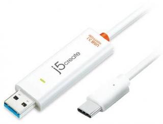 J5 Create JUC501 USB3.0 to Type-C Data Transfer Wormhole Cable with KM switch - 1.5m Photo