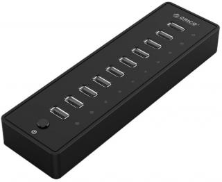 Orico P10-U2-V1 10 Port 30W Additional Power USB2.0 Hub – Black Photo
