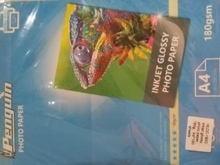 Penguin A4 Inkjet Gloss Photo Paper - 100 Sheets Photo