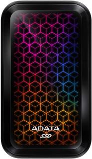Adata SE770G 1TB Portable RGB External Solid State Drive - Black Photo