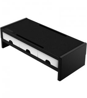 Orico XT Series XT-02 Desktop Monitor Stand with Drawers – White & Black Photo