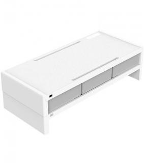Orico XT Series XT-02 Desktop Monitor Stand with Drawers –White Ash Photo