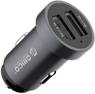 Orico Dual Port Mini USB Car Charger – Grey Photo