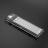 Orico M.2 NVME to USB 3.1 Type-C Transparent Enclosure With Heatsink  - Silver Photo