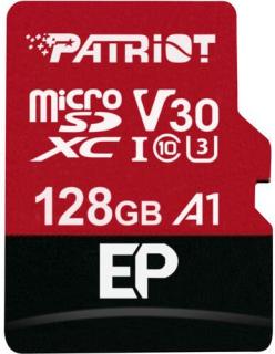 Patriot EP V30 A1 128GB MicroSDXC UHS-I Class 10 Memory Card with SD Adapter Photo