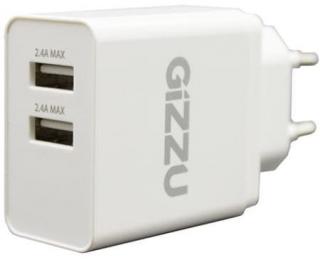 Gizzu Dual USB Port 3.4A Wall Charger – White Photo