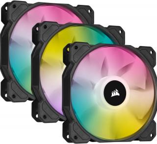 Corsair SP120 RGB Elite 120mm PWM Chassis Fan - Black Frame (Kit of 3) Photo