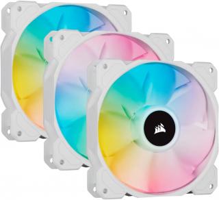 Corsair SP RGB Elite Series 120mm PWM Chassis Fan - White Frame (Kit of 3) Photo