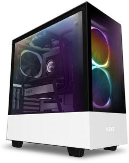 NZXT H510 Elite Windowed Mid Tower Chassis - Matte White/Black Photo