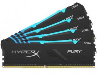 Kingston HyperX Fury RGB 4 x 32GB 3466MHz DDR4 Desktop Memory Kit (HX434C17FB3AK4/128) Photo