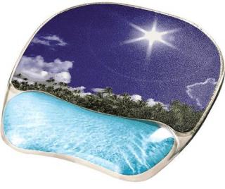 Fellowes Photo Gel Mousepad Wrist Support - Tropical Beach Photo