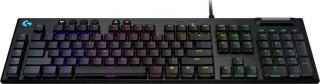 Logitech G815 Lightsync RGB Clicky Mechanical Gaming Keyboard - Black Photo